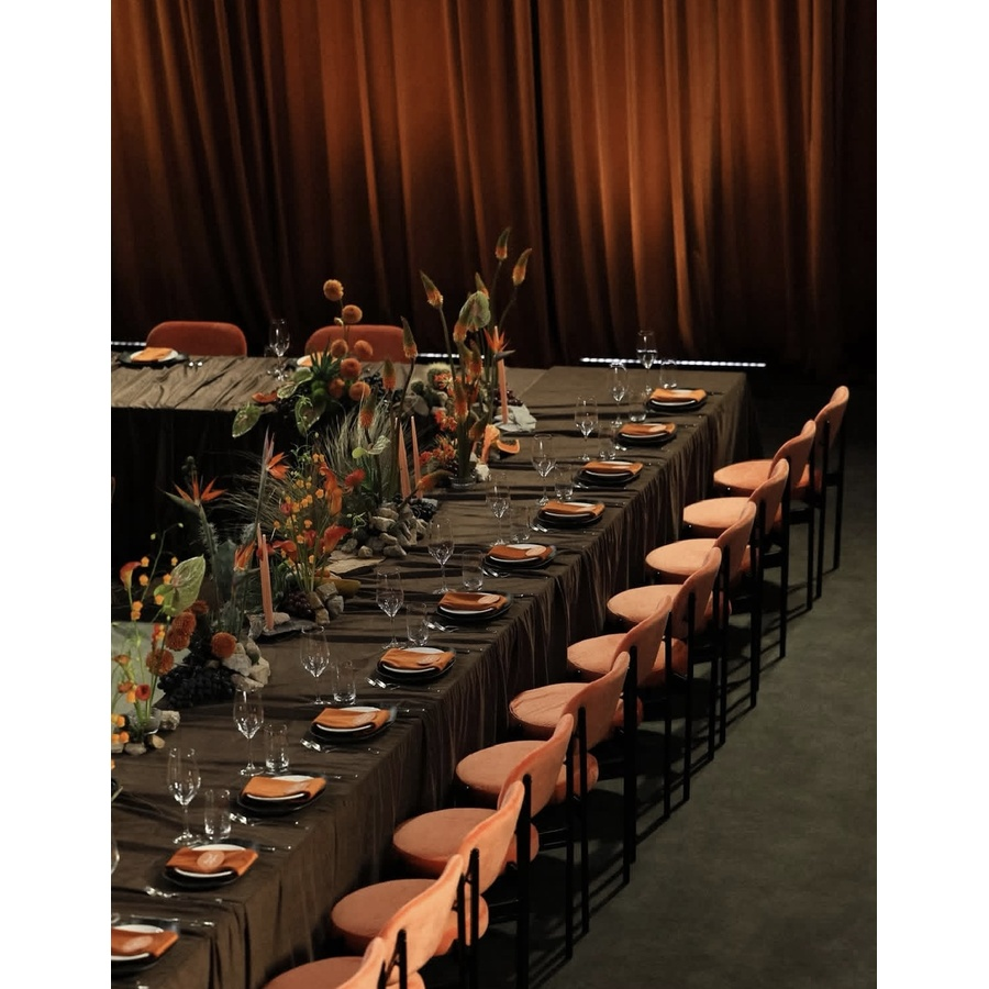 Стул Модерн Черный, Натуральный ротанг + Игривый Персик - Фото миниатюра 4