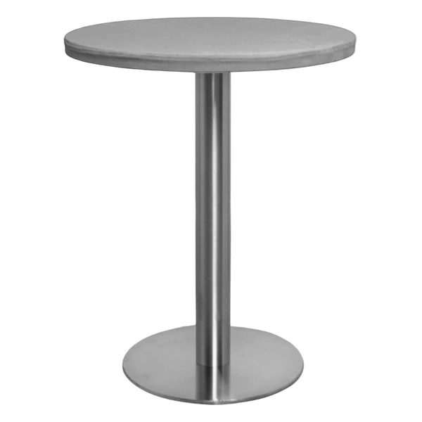 Стол Твист Круглый 67см, Серебро + Лайт Грей