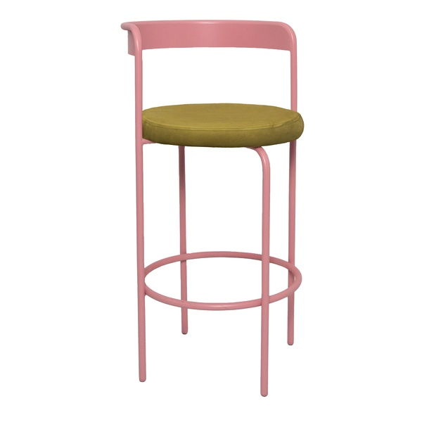 Стул барный Колори, Розовая помада + Золотая охра