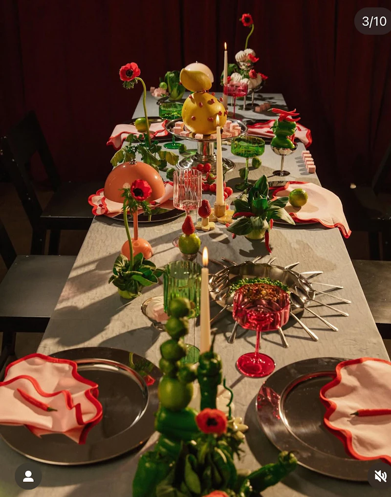 Салфетка-плейсмат Сквош, Клубника со сливками