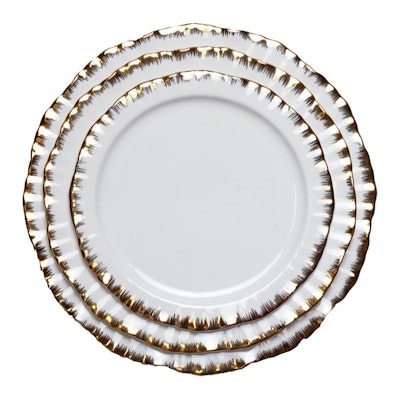 Сет порционных тарелок Подсолнух Золото