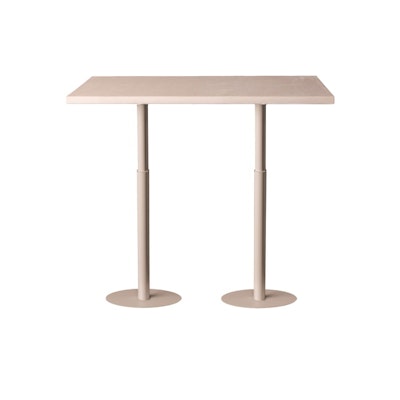 Стол коктейльный Твист Прямоугольный М, Кремовый бисквит (телескопические ноги)