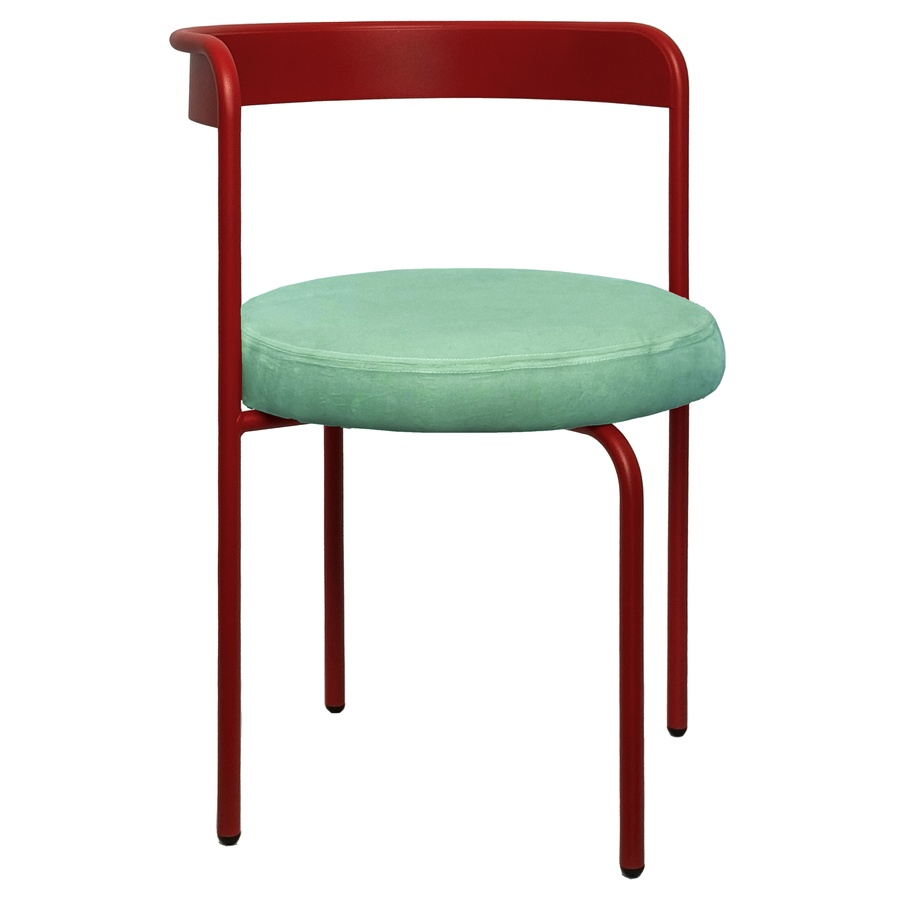 Стул Колори, Красный бархат + Мятный - Фото миниатюра 1