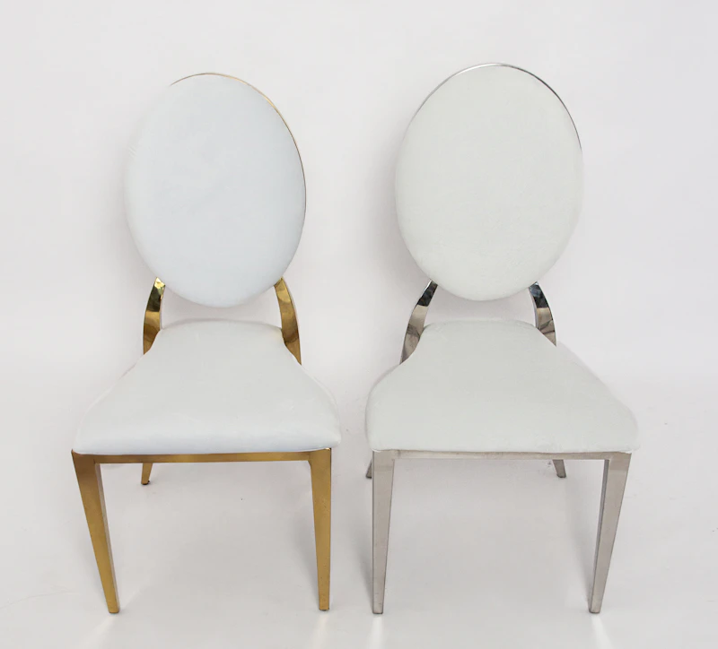 Стул Вашингтон Золото, велюр белоснежный