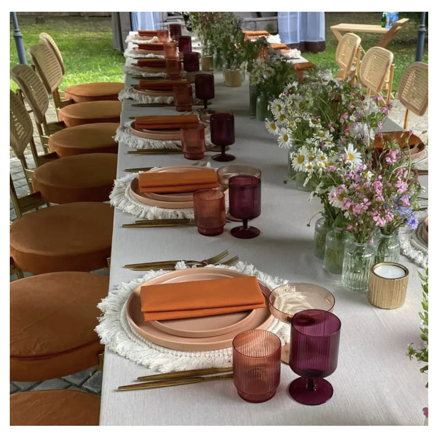 Сет тарелок Макраме Акцент Терракота С и М - Фото миниатюра 3