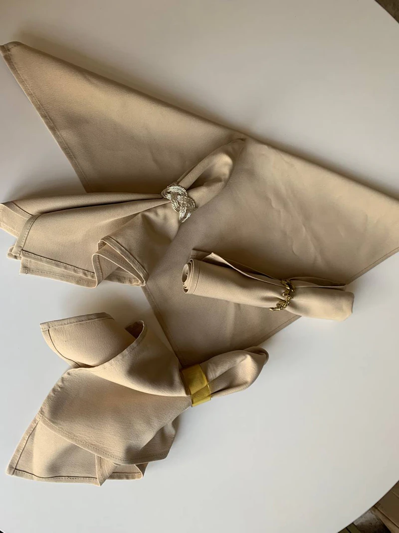 Салфетка бежевая, полиэстер