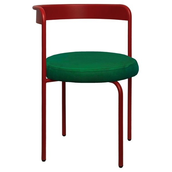Стул Колори, Красный бархат + Изумрудный