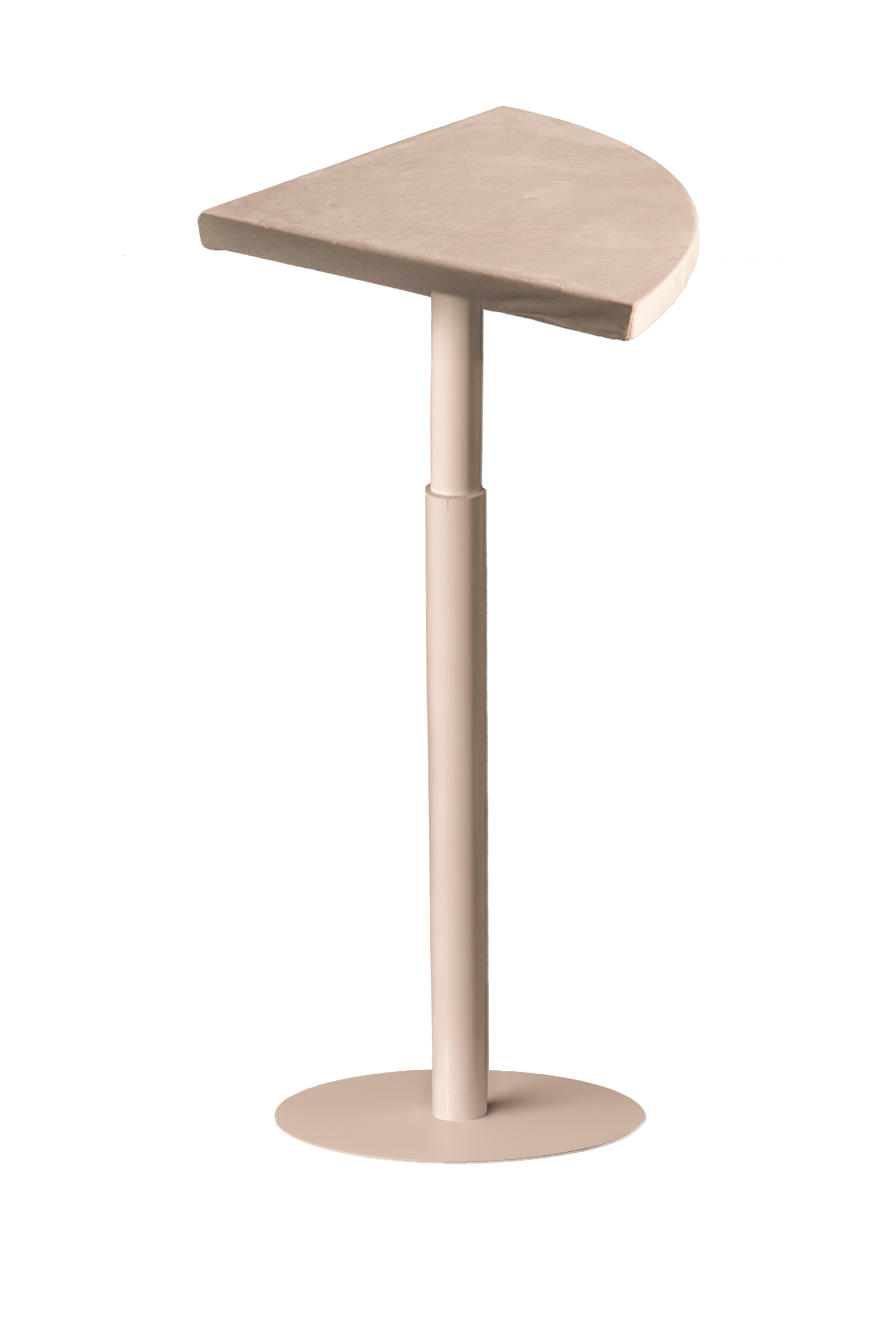 Стол коктейльный Твист Лепесток, Кремовый бисквит  (телескопическая нога)