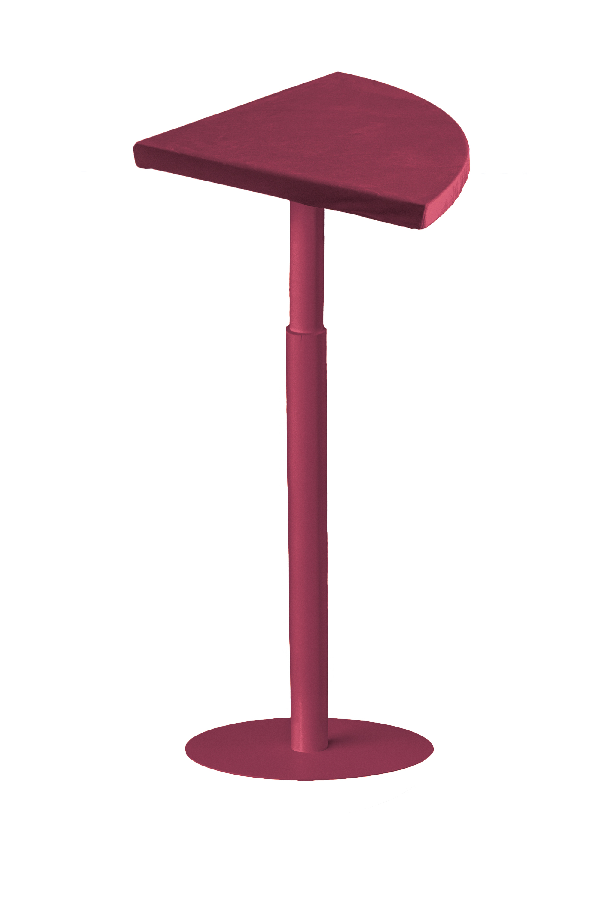 Стол коктейльный Твист Лепесток, пьяная вишня (телескопическая нога)