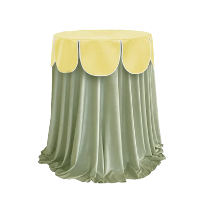 Комплект стол+скатерть+шапочка "Да, капит" Тавола, Желтая субмарина+скатерть весенняя зелень, велюр 