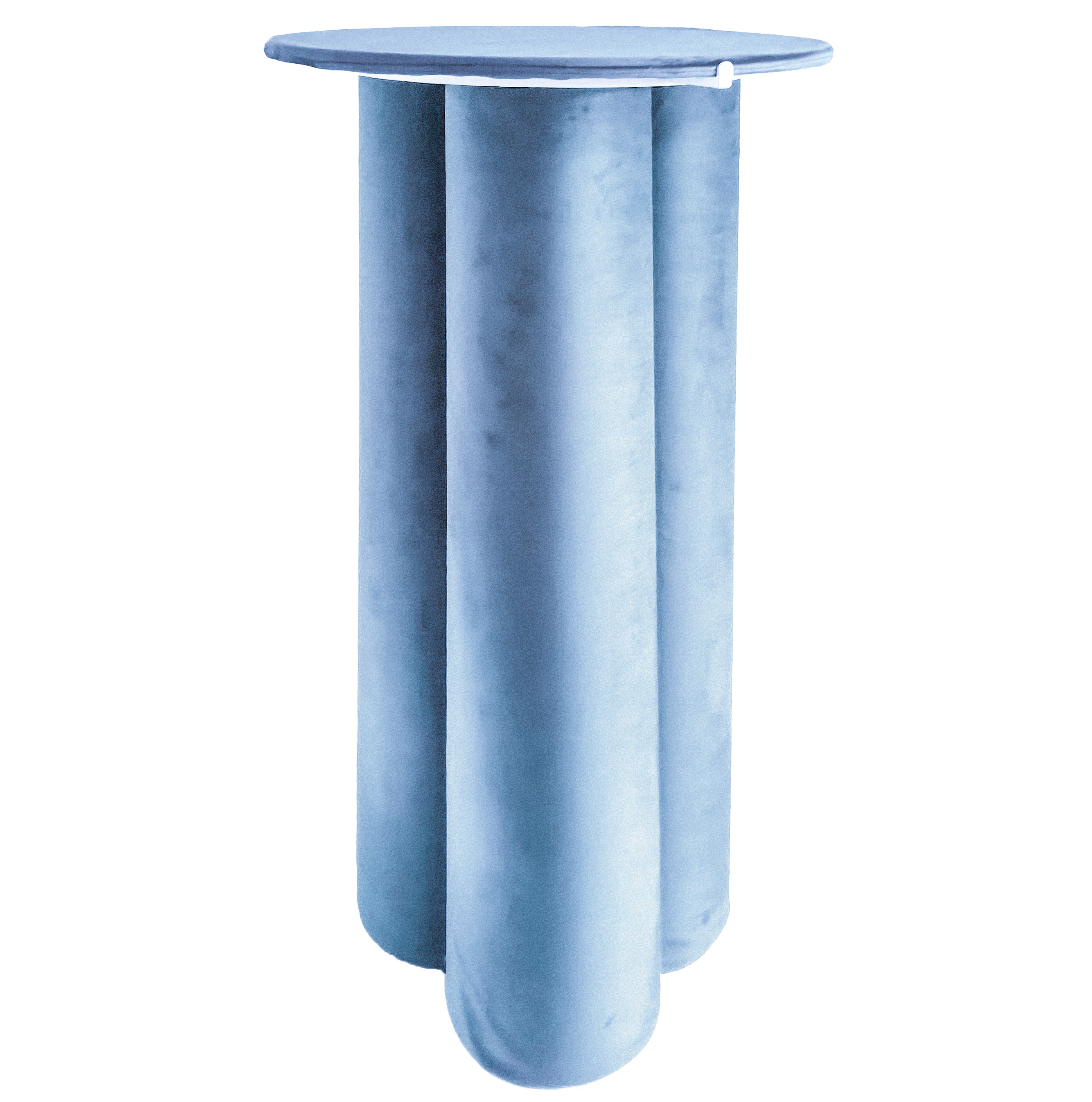 Коктейльный стол Сквош голубой велюр - Фото миниатюра 1