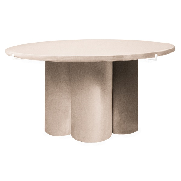 Журнальный столик Сквош кремовый бисквит, велюр