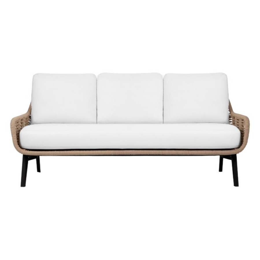 Диван трехместный Ван Гог белоснежный велюр - Фото миниатюра 1