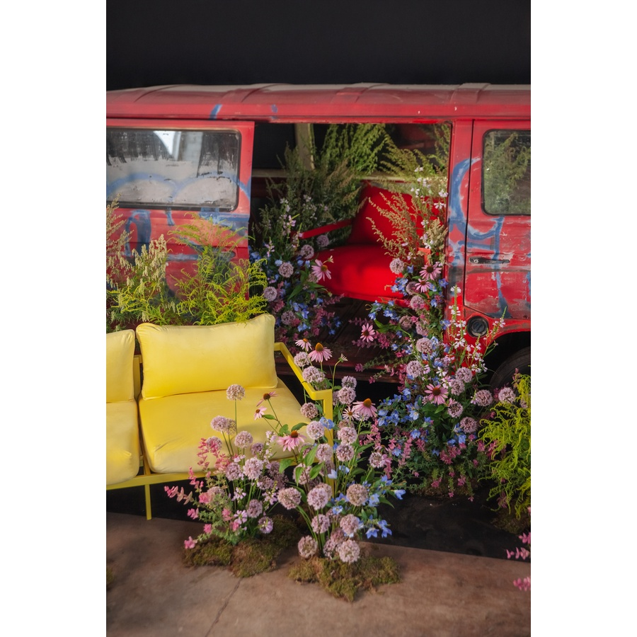 Кресло Хагги, Красный бархат + Красный Тедди - Фото миниатюра 4