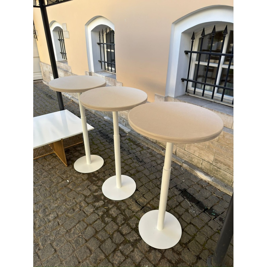 Стол коктейльный Твист Круглый, Рафаэлло + Кремовый бисквит  - Фото миниатюра 2