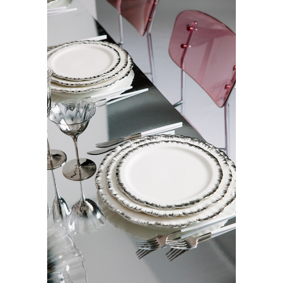 Сервировочная тарелка Подсолнух Серебро - Фото миниатюра 5