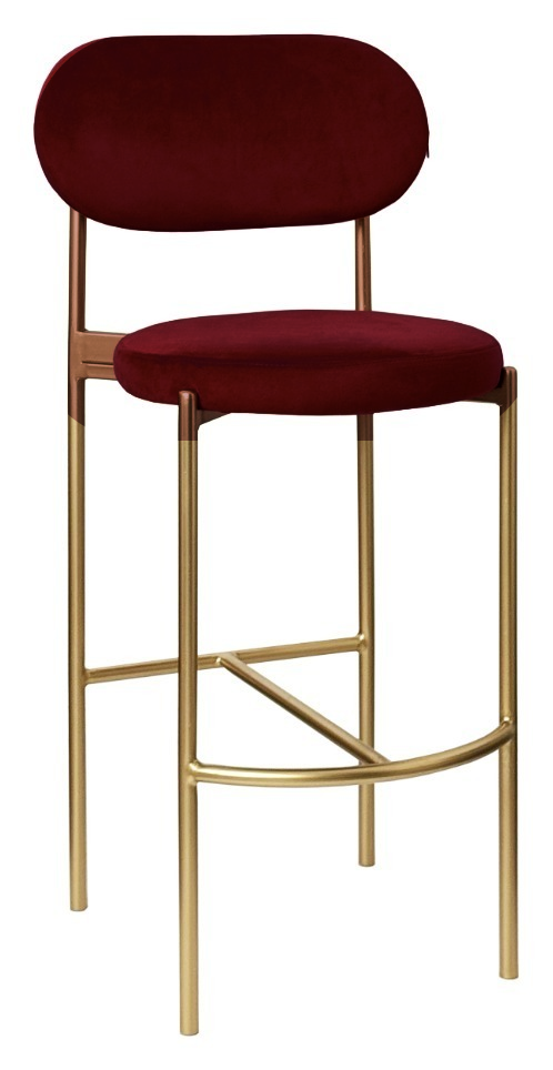 Стул барный Модерн Комфи Бордо(любой цвет каркаса) - Фото миниатюра 1
