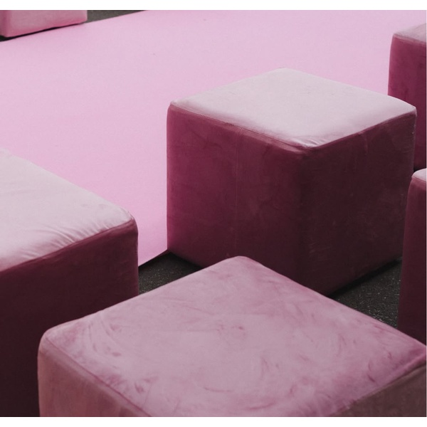 Пуф квадратный Точка, велюр, Куколка - Фото 4