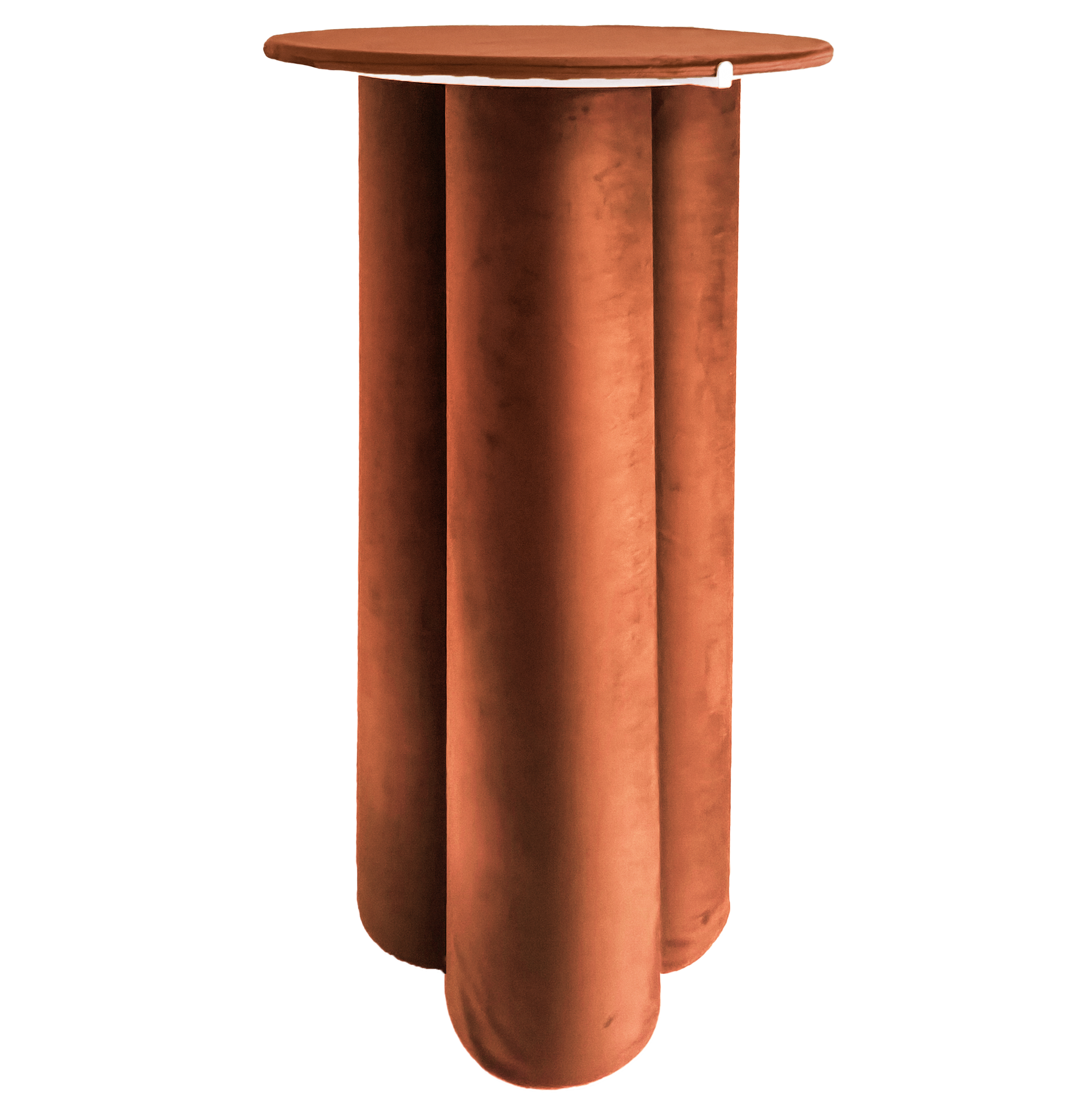 Коктейльный стол Сквош Терракотовый, велюр - Фото миниатюра 1