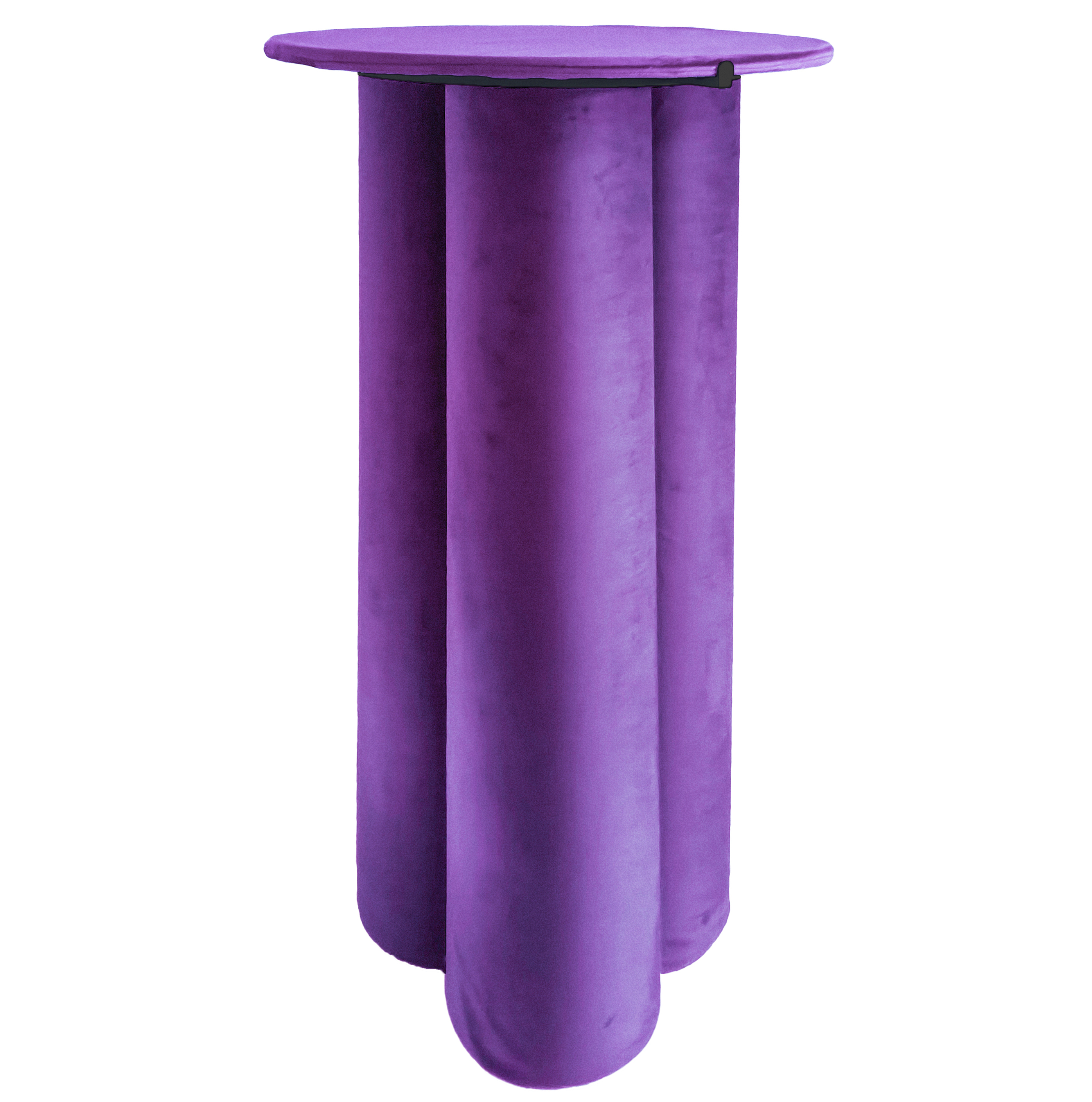 Коктейльный стол Сквош Таинственный фиолетовый, велюр  - Фото миниатюра 1