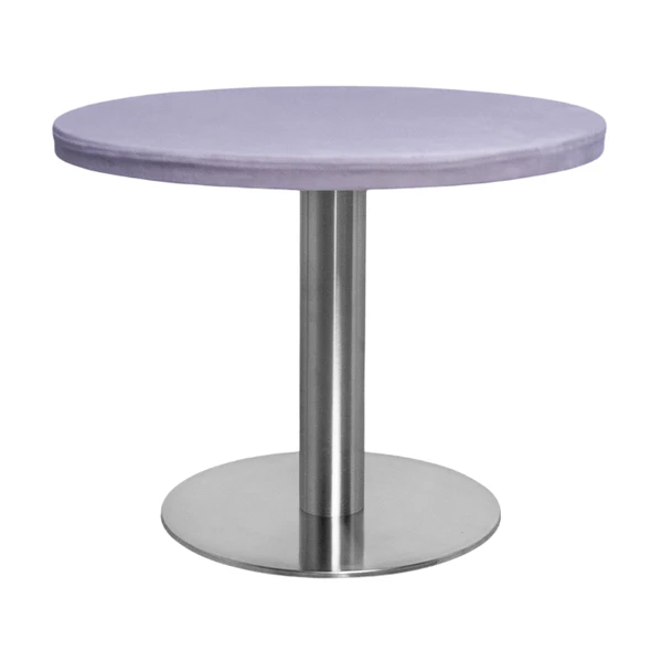 Стол Твист Круглый 43см, Серебро + Нежная орхидея