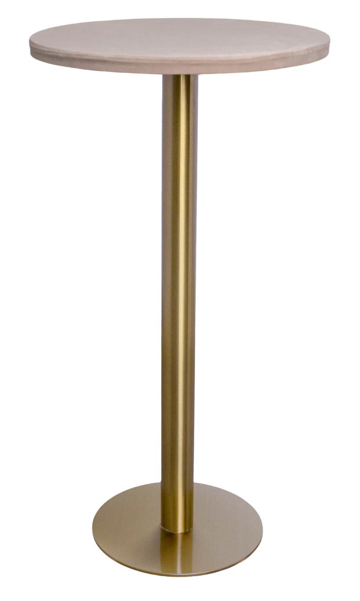 Стол коктейльный Твист Круглый, Золото + Кремовый бисквит 