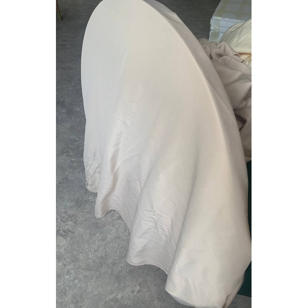 Скатерть велюр, круглая, молочная ХЛ - Фото 3