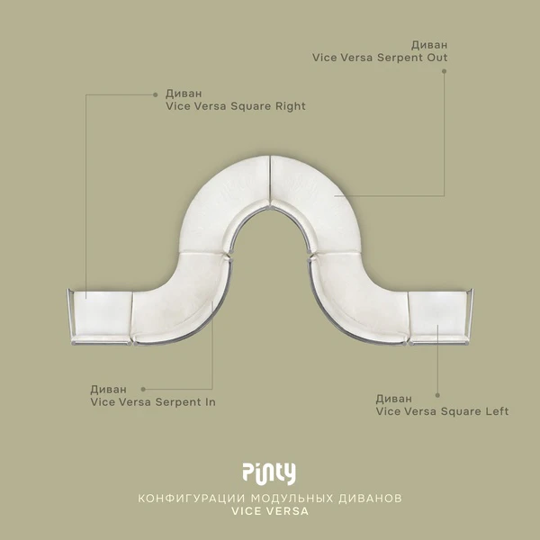 Диван Кручу-верчу Квадрат (Правый модуль), Черная ночь - Фото 3