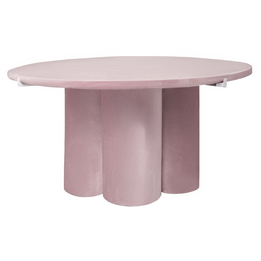 Журнальный столик Сквош, светло-розовый велюр  - Фото миниатюра 1