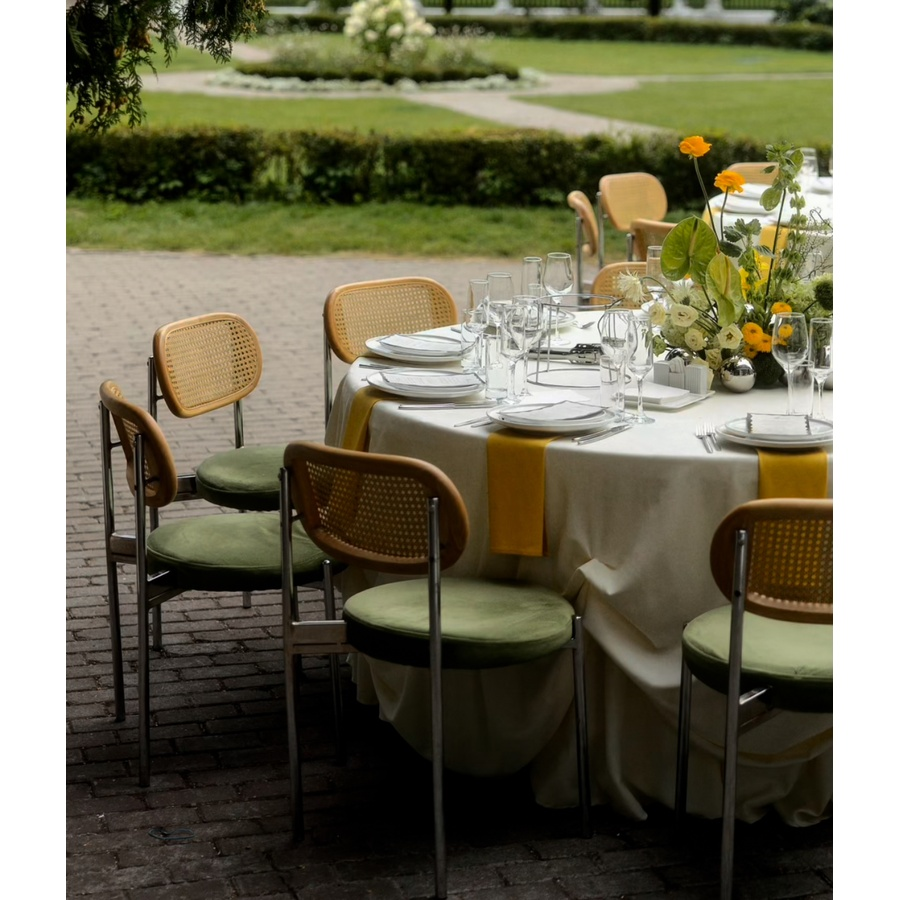 Стул Модерн Серебро, Натуральный ротанг + Матча - Фото миниатюра 4