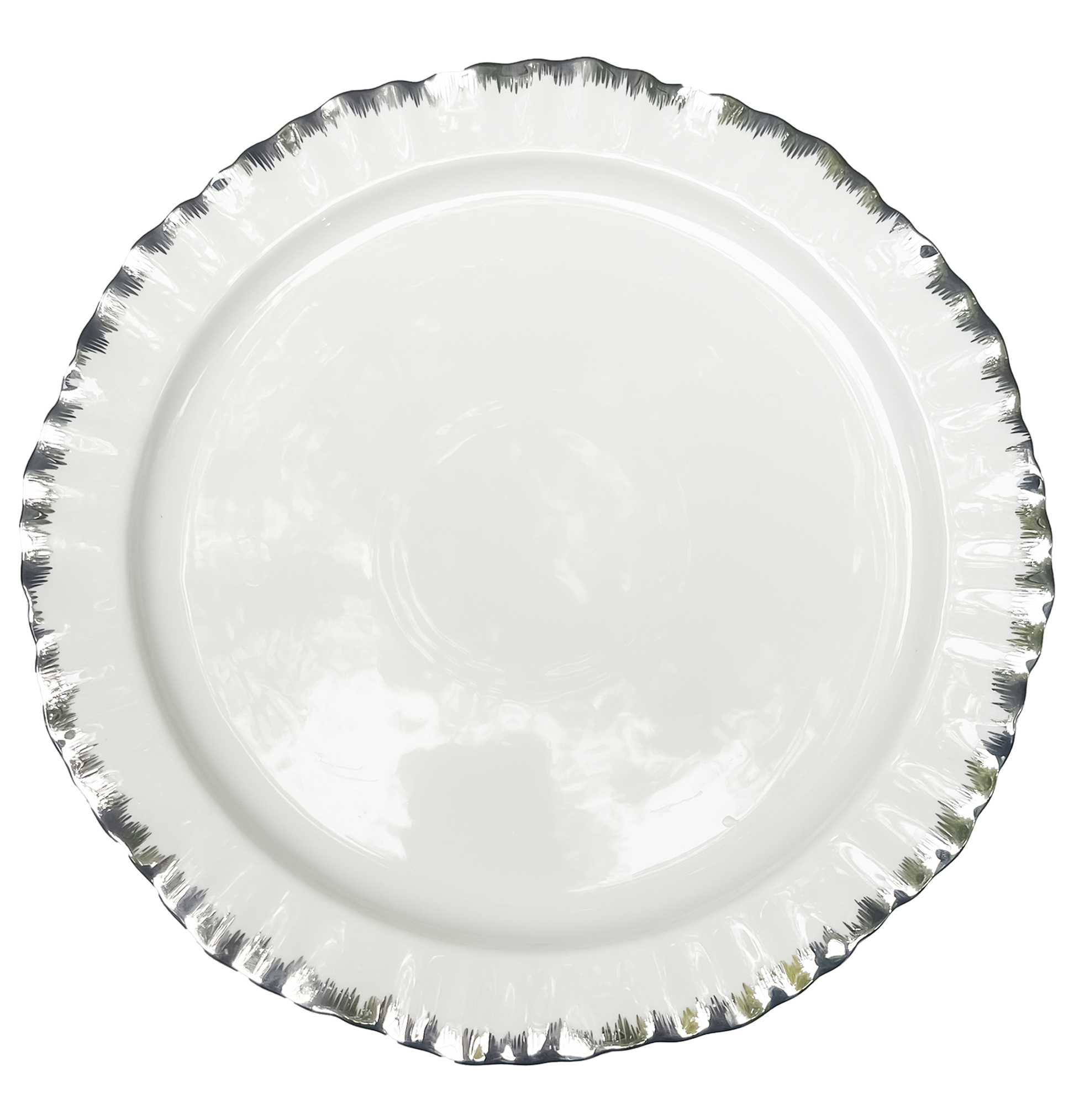 Сервировочная тарелка Подсолнух Серебро - Фото миниатюра 1