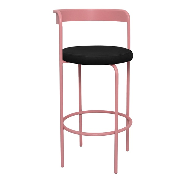 Стул барный Колори, Розовая помада + Черная ночь
