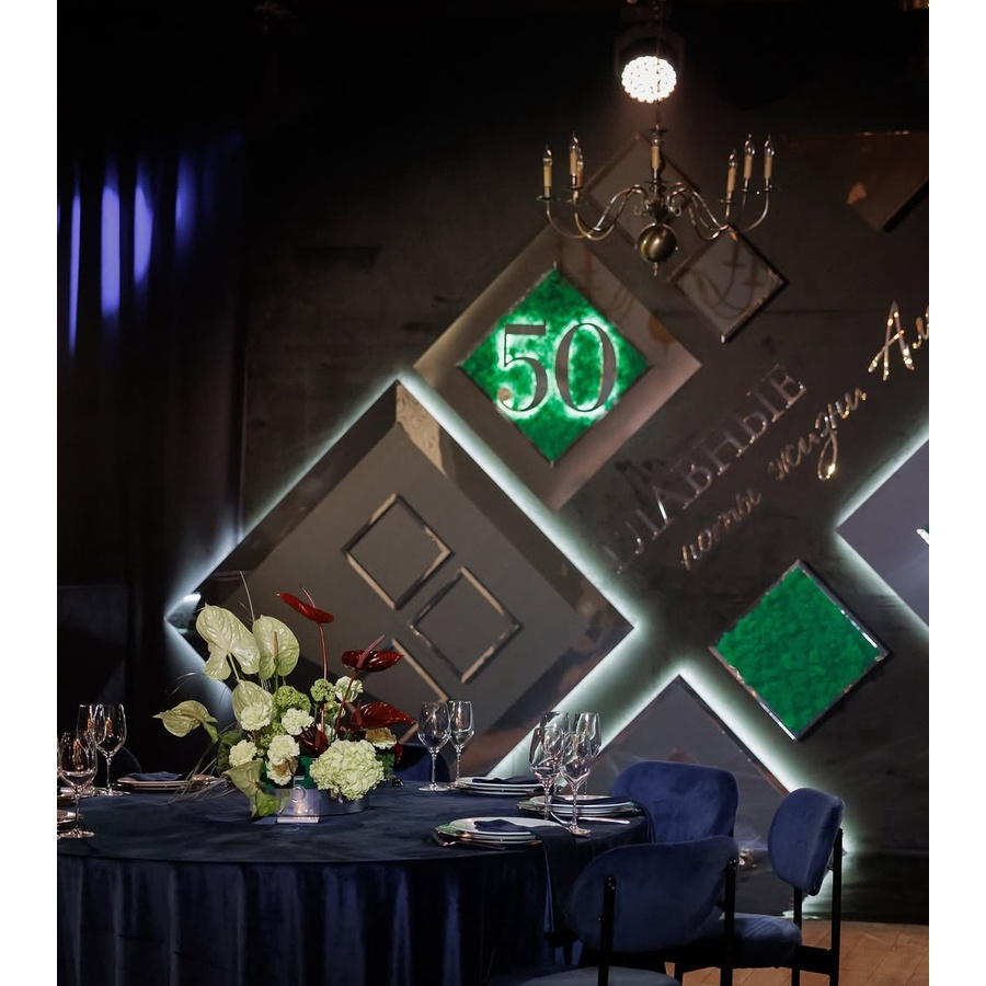 Скатерть велюр, круглая, сапфир - Фото миниатюра 5