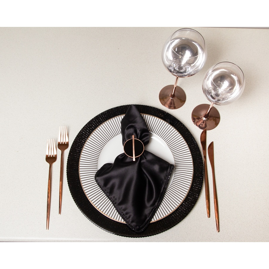 Кольцо для салфетки Баттон, черное - Фото миниатюра 4