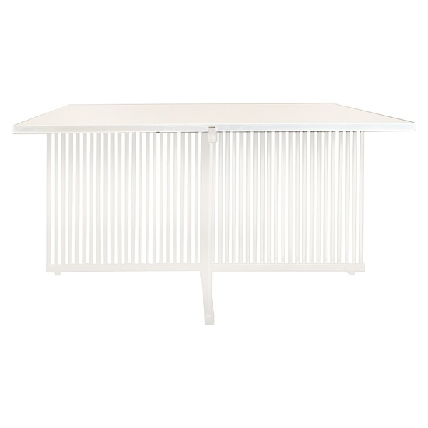 Журнальный столик Шреддер с квадратной столешницей, белый цвет подстолья 