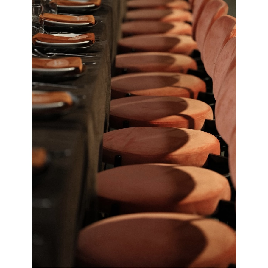 Стул Модерн Черный, Натуральный ротанг + Игривый Персик - Фото миниатюра 3