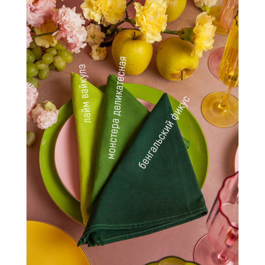 Салфетка из смесового льна, Бенгальский фикус - Фото миниатюра 2