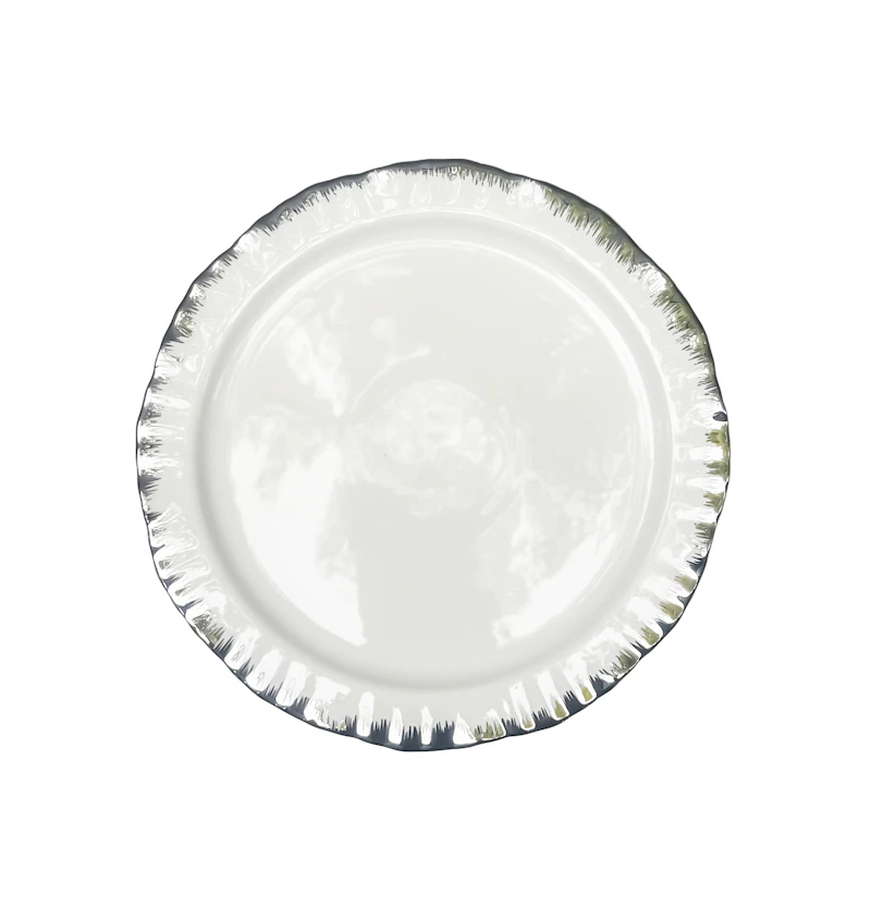 Порционная тарелка Подсолнух Серебро С