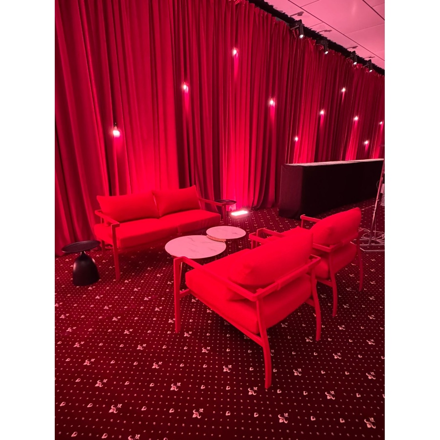 Кресло Хагги, Красный бархат + Красный Тедди - Фото миниатюра 9