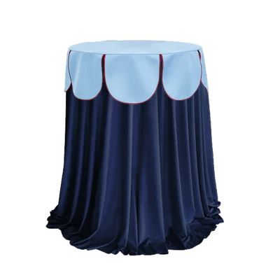 Комплект стол+скатерть+шапочка, "Да, капитан!" Тавола, серо-голубой+  сапфировая скатерть, велюр