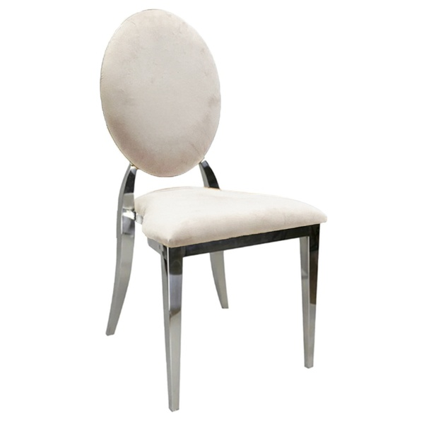 Стул Вашингтон Серебро, велюр молочный