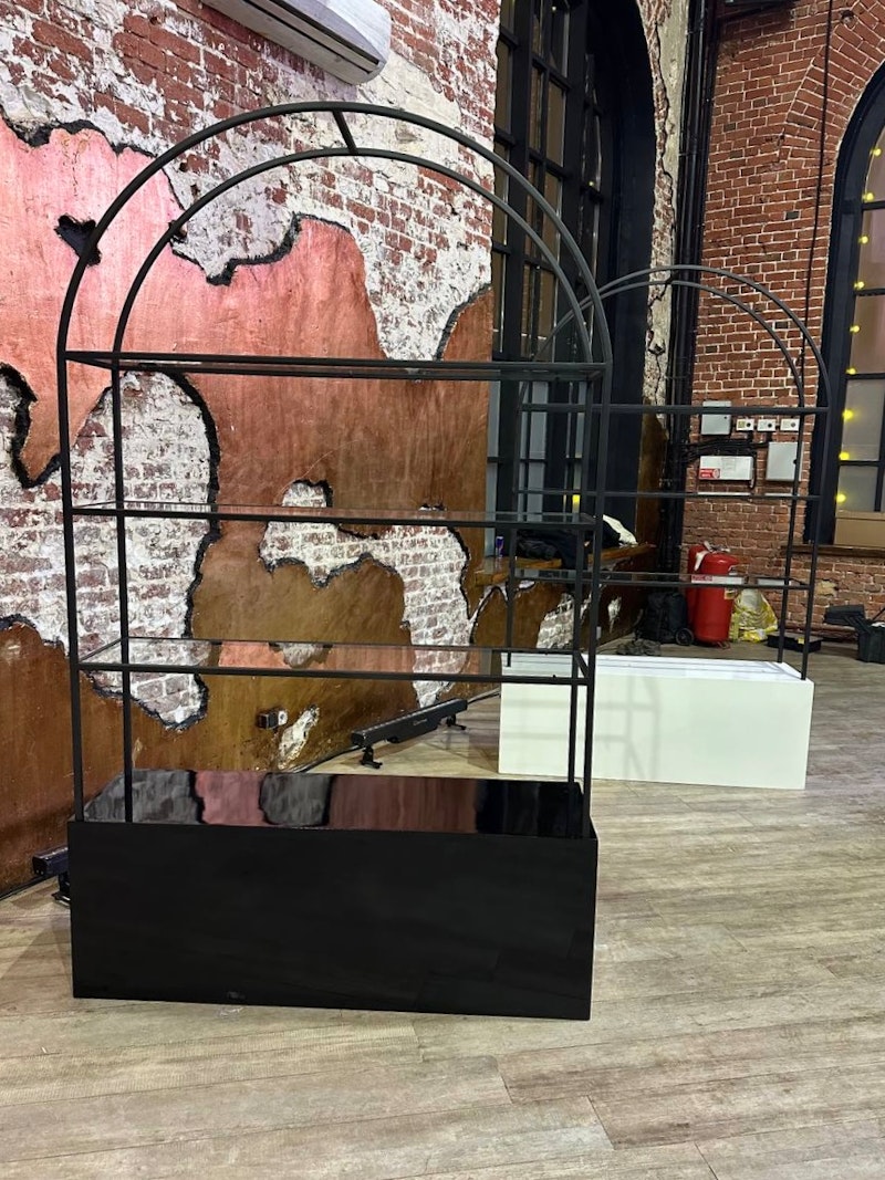 Стеллаж Арчи Черный+ Черная тумба