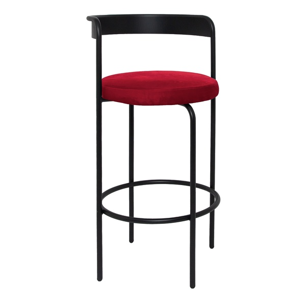 Стул барный Колори, Лакричный леденец + Малиново-красный