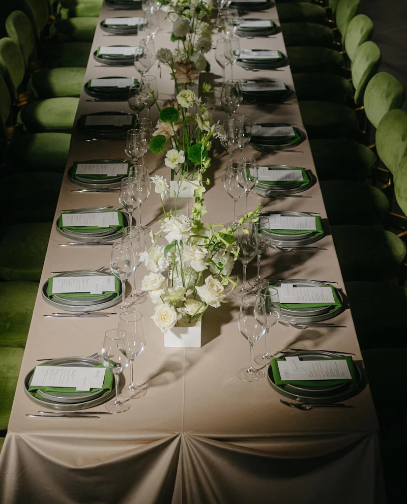 Салфетка из смесового льна, Монстера деликатесная