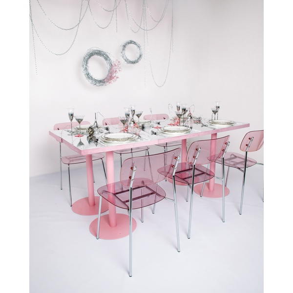 Стол коктейльный Твист Прямоугольный С, Розовая помада + Куколка (телескопические ноги) - изображение 6