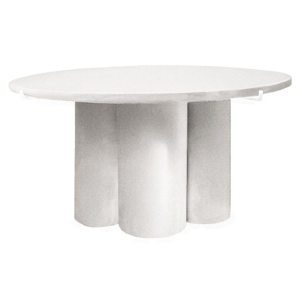 Журнальный столик Сквош молочный велюр