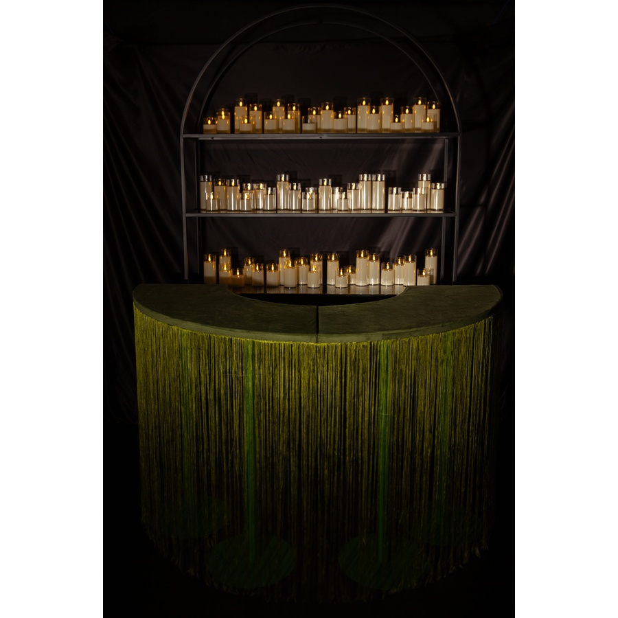 Стол коктейльный Твист Змейка С, Фисташковое пралине + матча (телескопические ноги) - Фото миниатюра 8