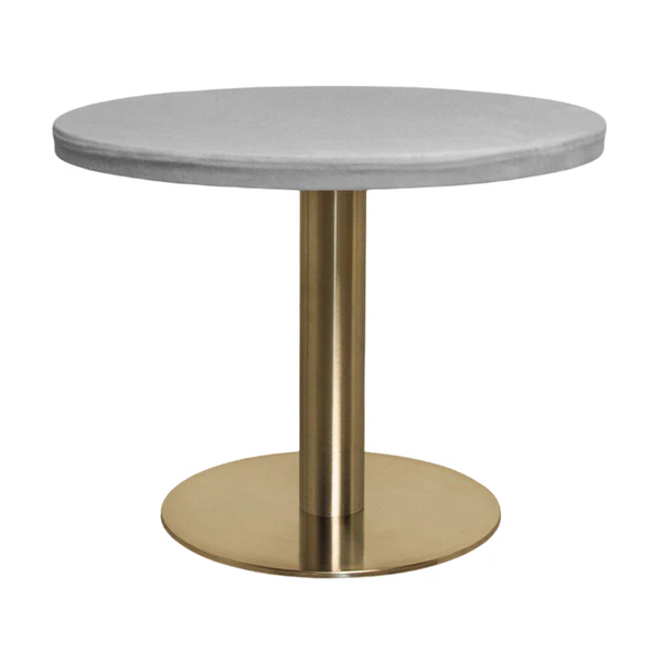 Стол Твист Круглый 43см, Золото + Лайт грей