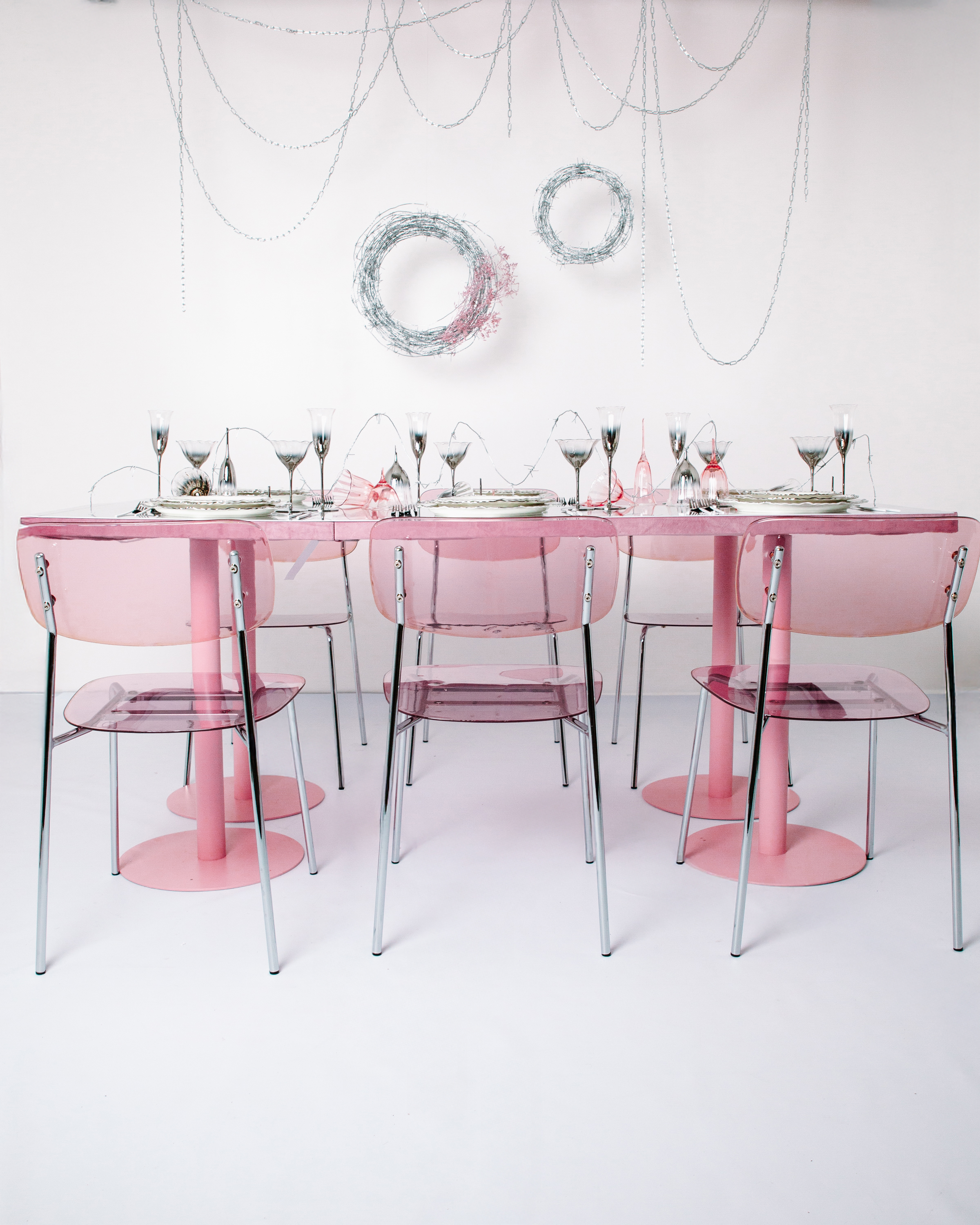 Стул Призм Серебро, Розовые очки