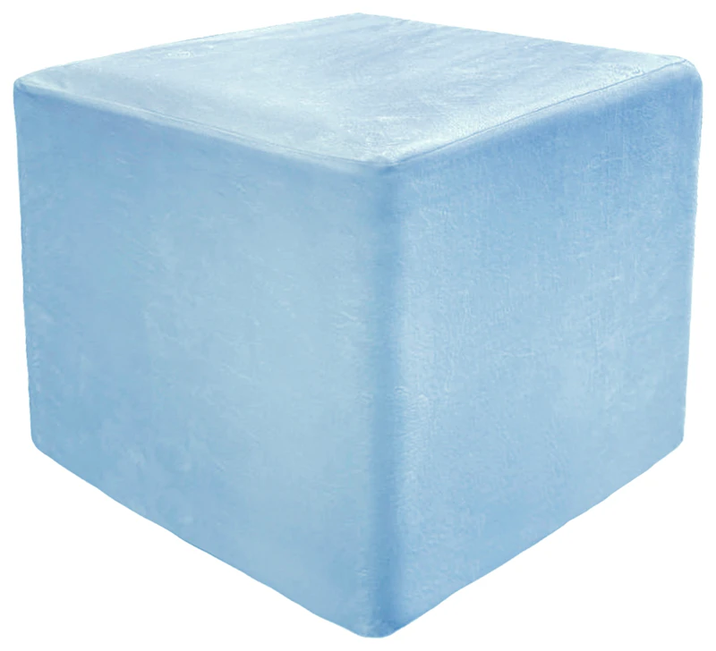 Пуф квадратный Точка, велюр, Скай